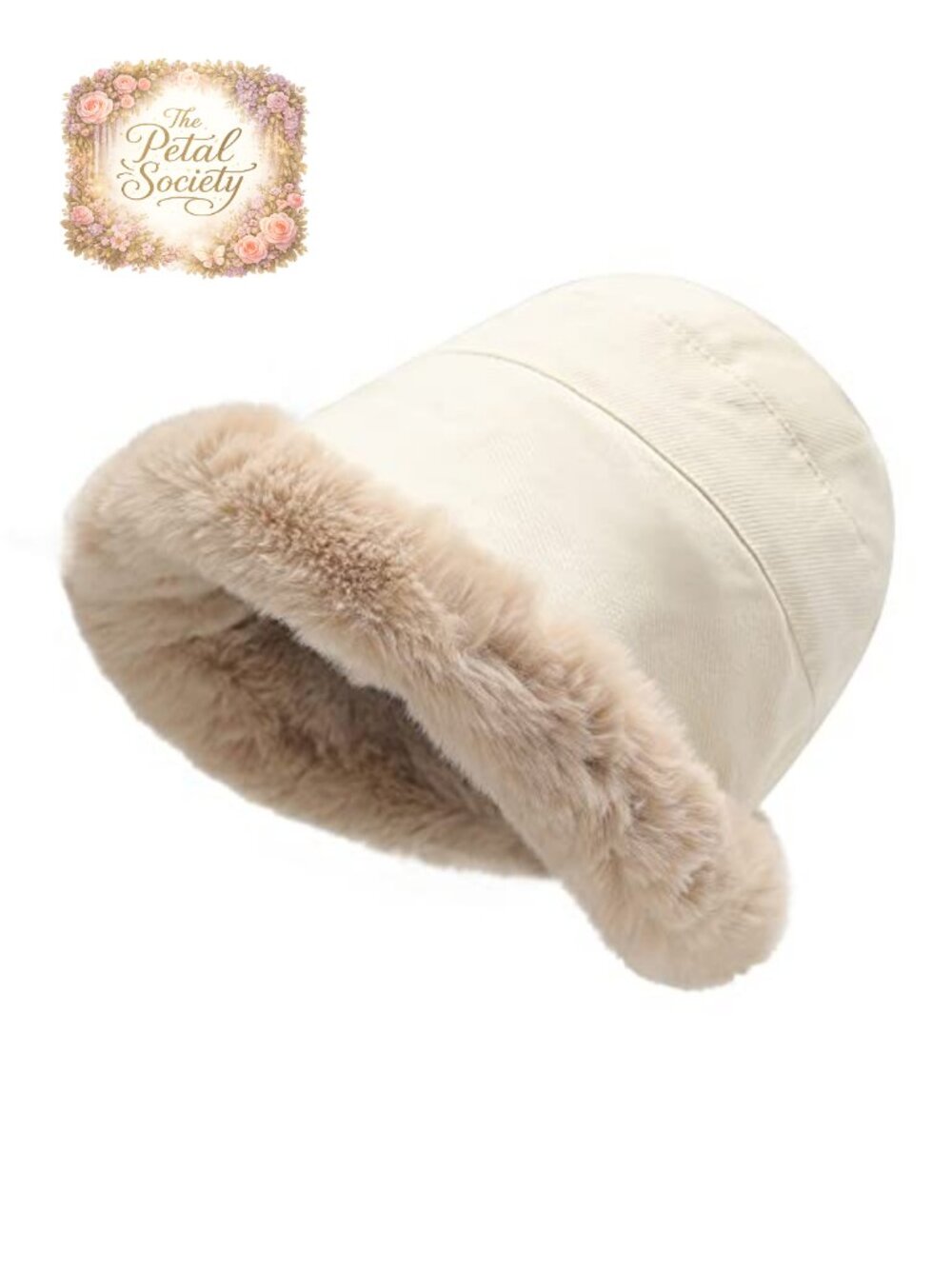 Faux Fur Bucket Hat Sherpa Fleece Lined Cloche Winter
